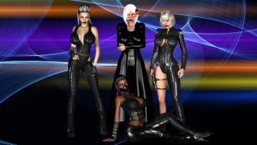 Картинка 3д+графика фантазия+ fantasy девушки фон взгляд униформа