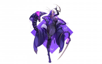 Картинка фэнтези роботы +киборги +механизмы девушка змея