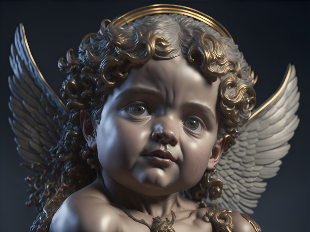 Обои картинки фото разное, рельефы,  статуи,  музейные экспонаты, ангел, голова, статуя