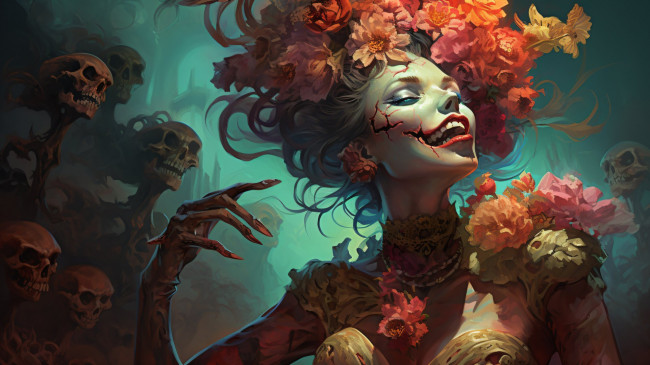 Обои картинки фото фэнтези, нежить, нейросети, графика, нейроарт, ai, art, нейронные, сети, рисунки, нейро, искусство