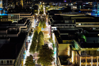 обоя города, - огни ночного города, германия, длительная, выдержка, фотография, городской, пейзаж, городские, огни, ночь