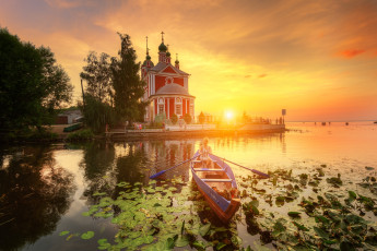 Картинка корабли лодки +шлюпки церковь