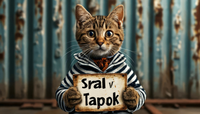 Обои картинки фото юмор и приколы, кот, надпись, нейросеть