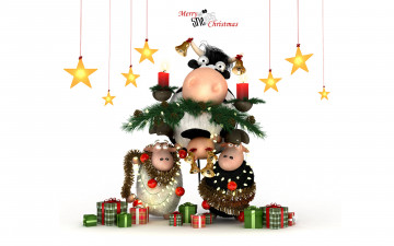 Картинка праздничные 3д графика новый год