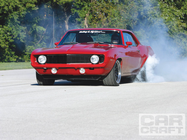 Обои картинки фото 1969, chevrolet, camaro, автомобили