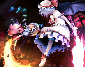 Картинка аниме touhou ремилия скарлет фландр