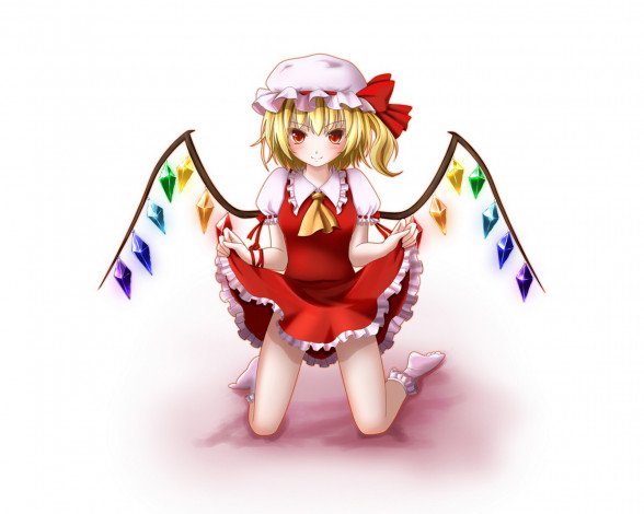 Обои картинки фото аниме, touhou, фландр, скарлет
