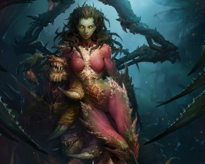 Картинка starcraft видео игры ii wings of liberty sarah kerrigan монстр чудовище