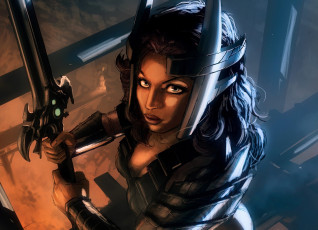 Картинка loyvet pierre фэнтези девушки воительница меч