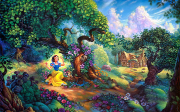 Картинка мультфильмы snow white and the seven dwarfs белоснежка