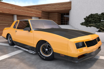 Картинка автомобили 3д ss carlo monte chevrolet 1986