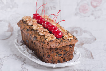 Картинка еда пирожные +кексы +печенье кекс орехи коктейльная вишня