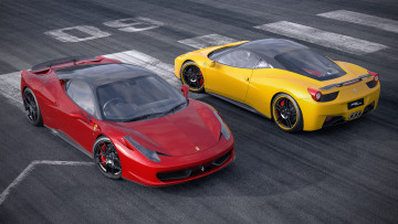 Картинка автомобили 3д 458italia runway ferrari novitecrosso