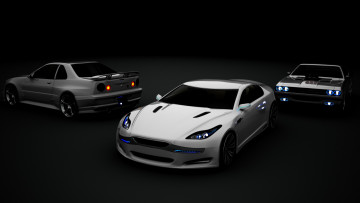 Картинка автомобили 3д car challenger skyline dodge beta gtr34