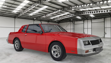 Картинка автомобили 3д ss carlo monte chevrolet 1986