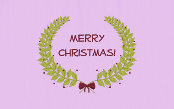 Картинка праздничные векторная+графика+ новый+год ветки листья бантик