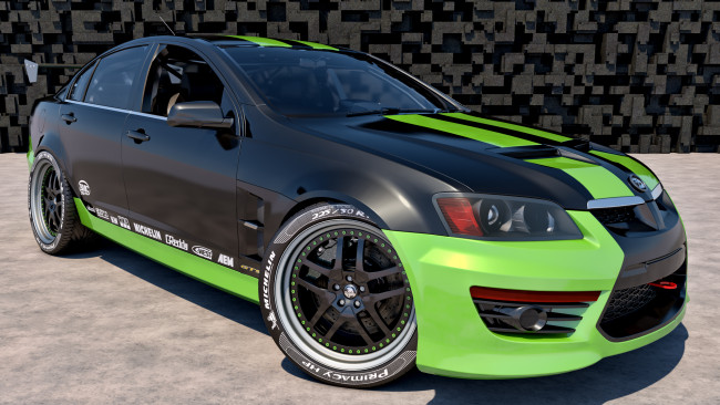 Обои картинки фото автомобили, 3д, gts, 2011, holden, hsv