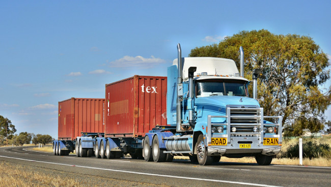 Обои картинки фото mack road train, автомобили, mack, сша, trucks, inc, тяжелые, грузовики