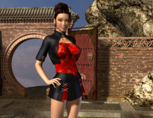 Картинка 3д+графика люди+ people фон взгляд девушка