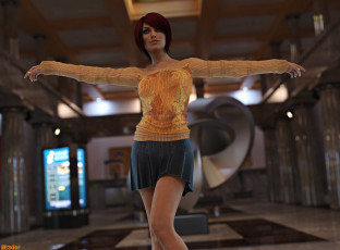 Картинка 3д+графика люди+ people девушка фон взгляд