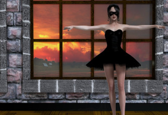 Картинка 3д+графика люди+ people маска фон взгляд девушка