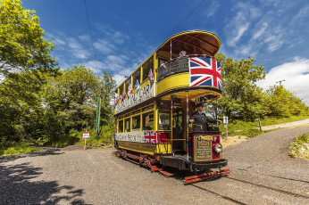 Картинка техника трамваи трамвай рельсы транспорт