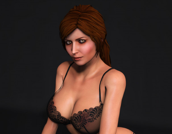 Обои картинки фото 3д графика, люди , people, фон, взгляд, девушка