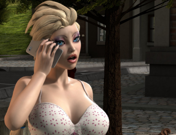 Обои картинки фото 3д графика, люди , people, взгляд, фон, девушка