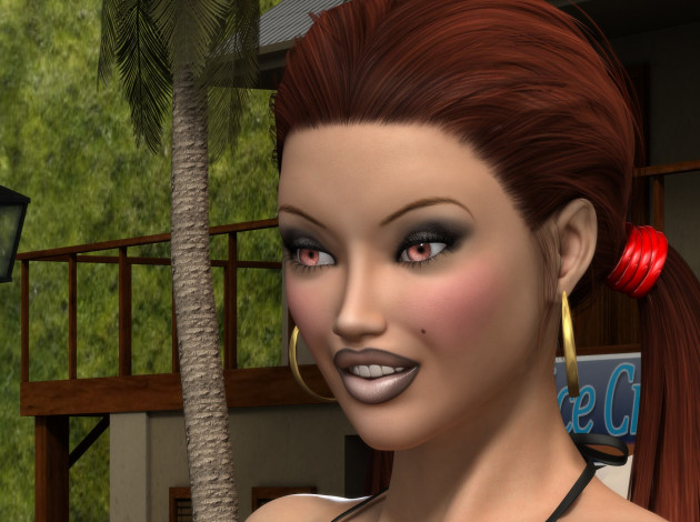 Обои картинки фото 3д графика, портрет , portraits, фон, взгляд, девушка