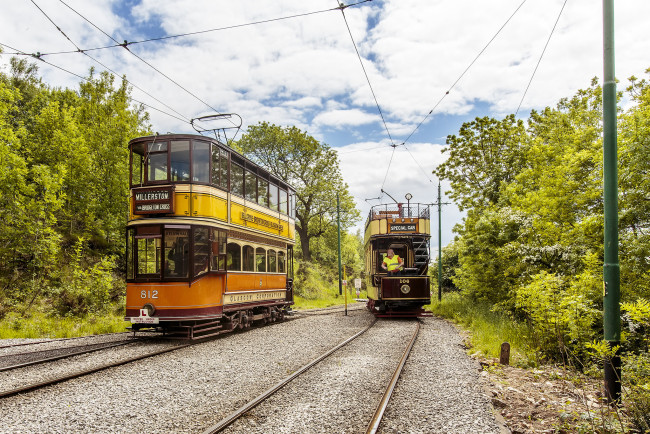 Обои картинки фото техника, трамваи, рельсы, транспорт, трамвай