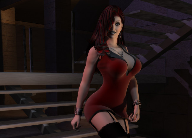 Обои картинки фото 3д графика, люди , people, фон, взгляд, девушка