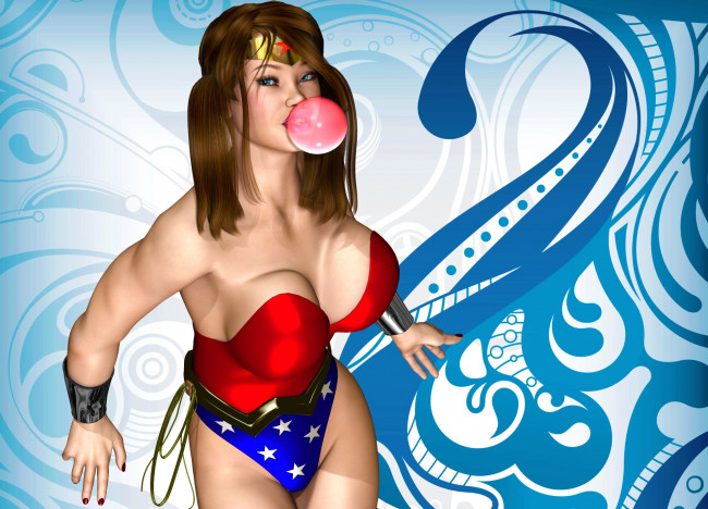 Обои картинки фото 3д графика, люди , people, взгляд, девушка, фон