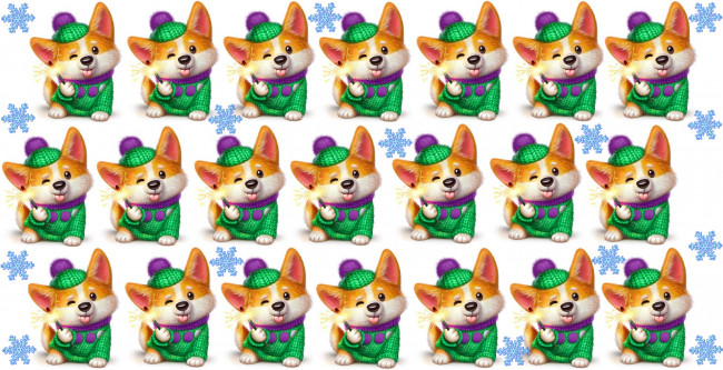 Обои картинки фото праздничные, рисованные, праздник, арт, зима, бенгальский, огонь, детская, настроение, новый, год, собачка, снежинка