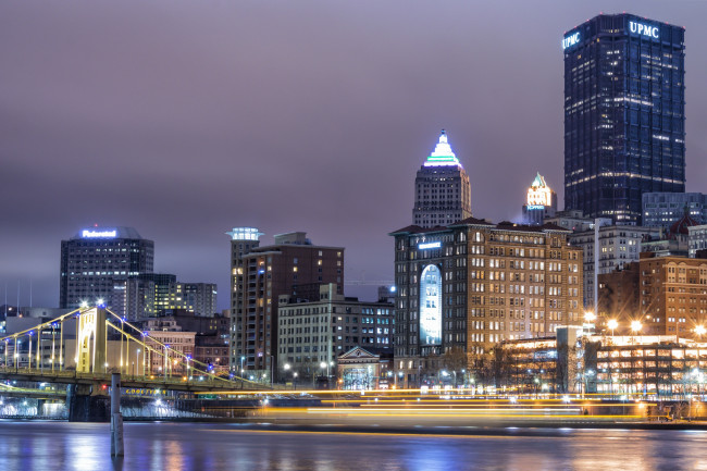 Обои картинки фото pittsburgh, города, питтсбург , сша, панорама, небоскребы