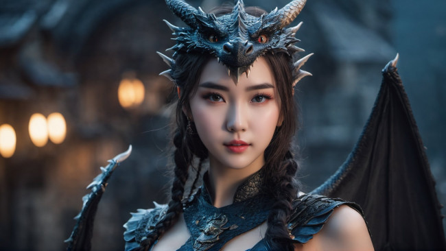 Обои картинки фото 3д графика, фантазия , fantasy, нейросети, графика, нейроарт, ai, art, нейронные, сети, рисунки, нейро, искусство, девушка, дракон