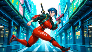 обоя аниме, город,  улицы,  интерьер,  здания, нейросети, графика, нейроарт, ai, art, нейронные, сети, рисунки, нейро, искусство, нейрографика, graphics, neuroart, neural, networks, drawings, neuro, neurography