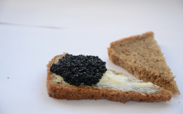 обоя еда, икра, хлеб, черная, масло, бутерброд