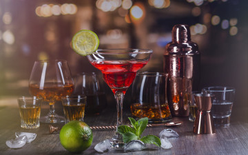 Картинка еда напитки +коктейль мята коктейль лайм лед