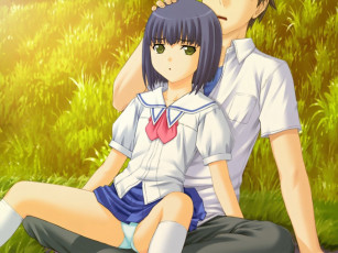 Картинка аниме promising to the blue sky