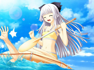 Картинка аниме promising to the blue sky