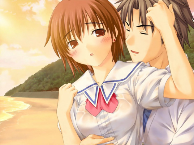 Обои картинки фото аниме, promising, to, the, blue, sky