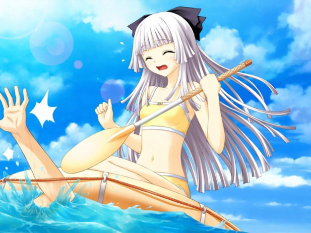 Обои картинки фото аниме, promising, to, the, blue, sky