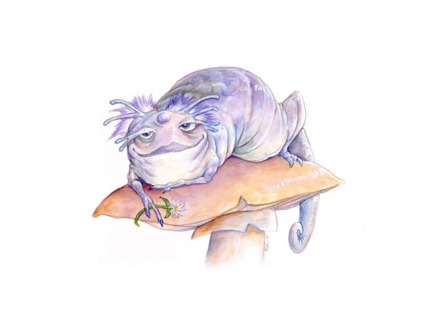 Обои картинки фото рисованные, животные, ящерицы, хамелеон