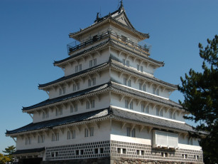 обоя города, замки, Японии