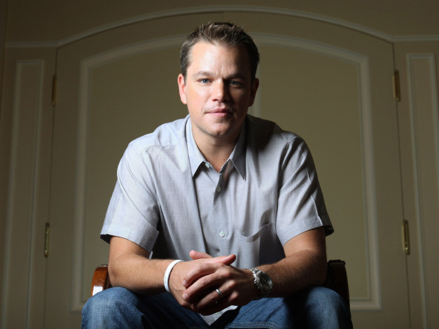Обои картинки фото matt, damon, мужчины