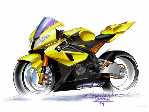 Обои картинки фото мотоциклы, рисованные