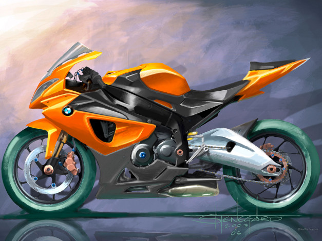 Обои картинки фото мотоциклы, рисованные