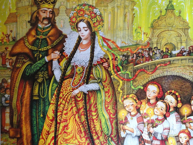 Обои картинки фото екатерина, штанко, иллюстрации, украинским, народным, сказкам, рисованные