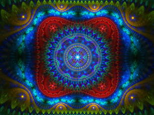 Картинка 3д графика fractal фракталы узор фон