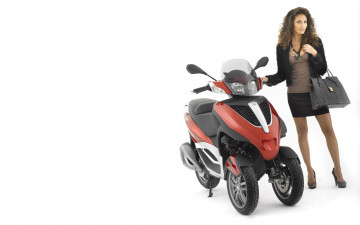 Картинка мотоциклы мото девушкой девушка piaggio mp3 yourban